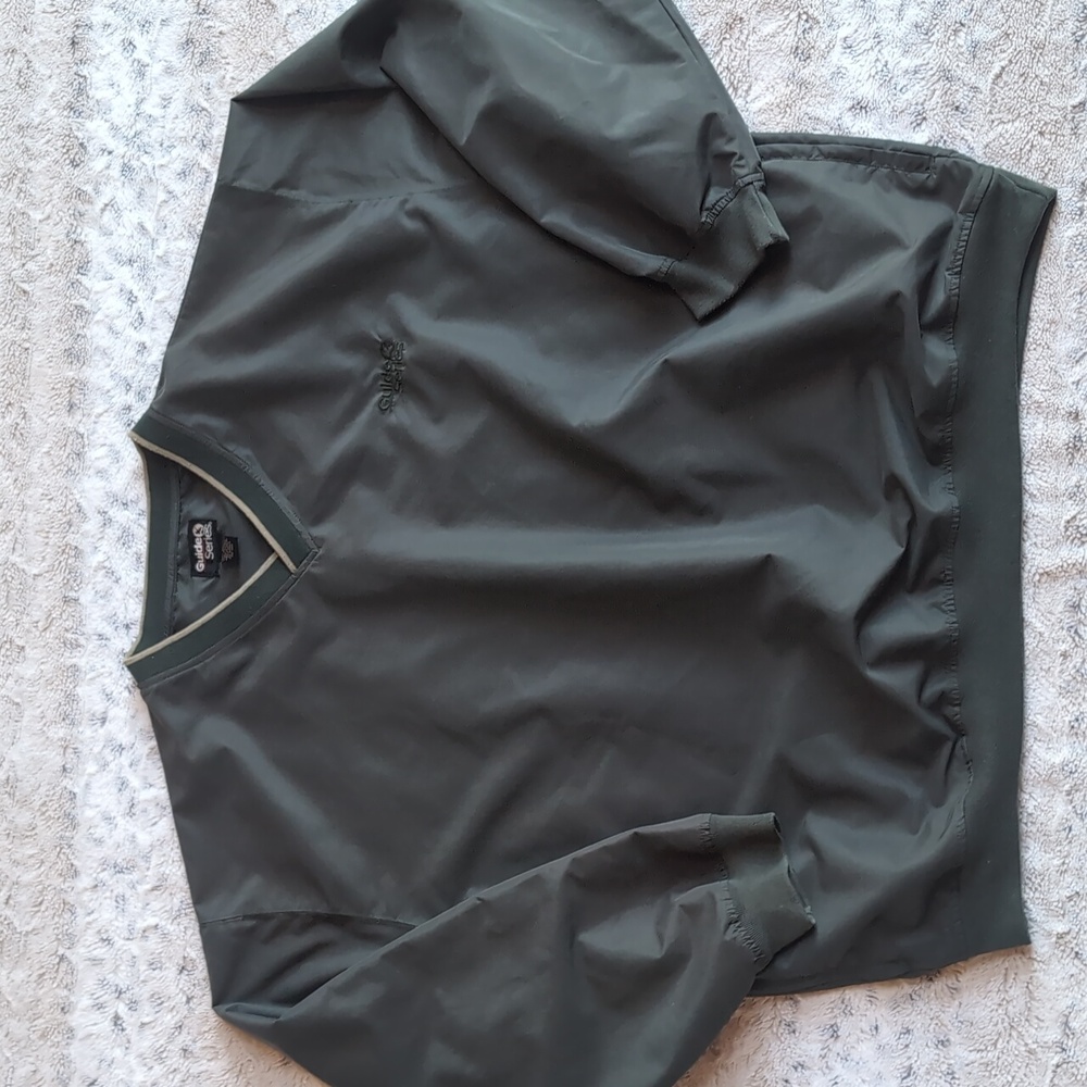 Guide Series Big & Tall Green Wind Breaker V-Neck Pullover